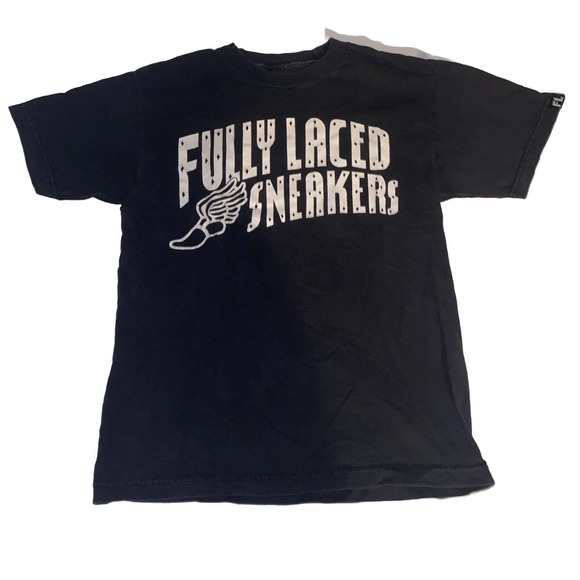 Fully Laced T-Shirt Size Men Black Graphic‎ - Picture 1 of 9